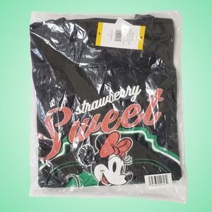 Disney Minnie Mouse T-shirt Strawberry Medium Vintage Wash Washed Black Retro 🍓